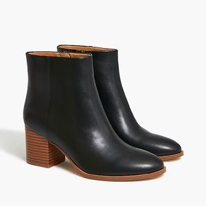 NEW J. Crew Black Heeled Ankle Boots - size 7